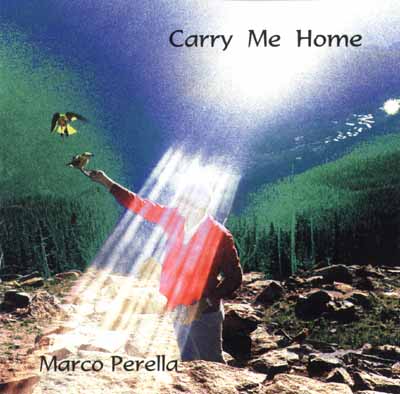 Sunrays over a man and a bird for the cover of Marco's music CD.